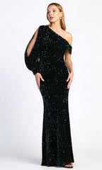 Adora Design 3070 - Embellished Asymmetric Sheath Dress