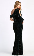 Adora Design 3070 - Embellished Asymmetric Sheath Dress