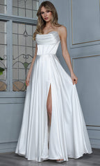 Adora Design 3368-01 - Minimalist Sleeveless Long A-Line Gown
