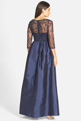 Adrianna Papell - 91912620SC Embellished Illusion Taffeta Gown