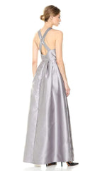 Adrianna Papell - Embellished Halter Neck A-line Dress AP1E203176SC