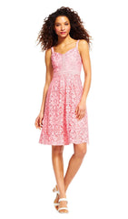 Adrianna Papell - Lace V-neck A-line Cocktail Dress AP1D100817SC
