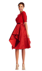 Adrianna Papell - AP1D101549SC Jersey and Taffeta A-line Dress