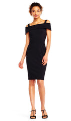 Adrianna Papell - Embellished Off-shoulder Sheath Dress AP1E201555SC