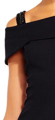 Adrianna Papell - Embellished Off-shoulder Sheath Dress AP1E201555SC