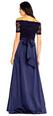 Adrianna Papell - AP1E201965SC - Off Shoulder Lace Bodice A-Line Dress