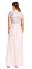 Adrianna Papell - Embellished Tulle A-line Dress AP1E202874SC