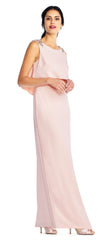Adrianna Papell - Mock Two Piece Embellished Sheath Dress AP1E202958SC