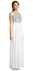 Adrianna Papell - Bedazzled Bateau A-line Dress AP1E203409SC
