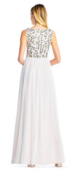 Adrianna Papell - Bedazzled Bateau A-line Dress AP1E203409SC