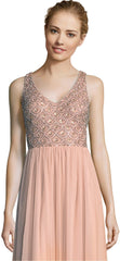 Adrianna Papell - Embellished V-neck A-line Dress AP1E203719SC