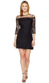 Adrianna Papell - Lace Illusion Jewel Sheath Dress AP1D100545SC
