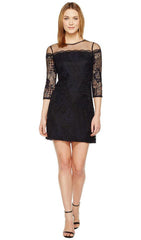 Adrianna Papell - Lace Illusion Jewel Sheath Dress AP1D100545SC