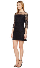 Adrianna Papell - Lace Illusion Jewel Sheath Dress AP1D100545SC