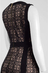 Adrianna Papell - Lace Jewel Neck A-line Dress AP1D100368SC