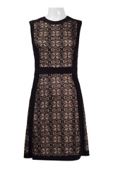 Adrianna Papell - Lace Jewel Neck A-line Dress AP1D100368SC