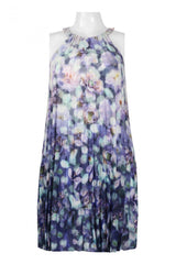 Adrianna Papell - Floral Print Halter Neck A-line Dress AP1D100914SC