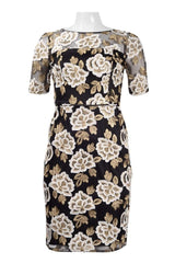 Adrianna Papell - Embroidered Fitted Dress AP1D101410SC