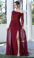 Adora Design 3245-03 - Asymmetric A-Line Gown