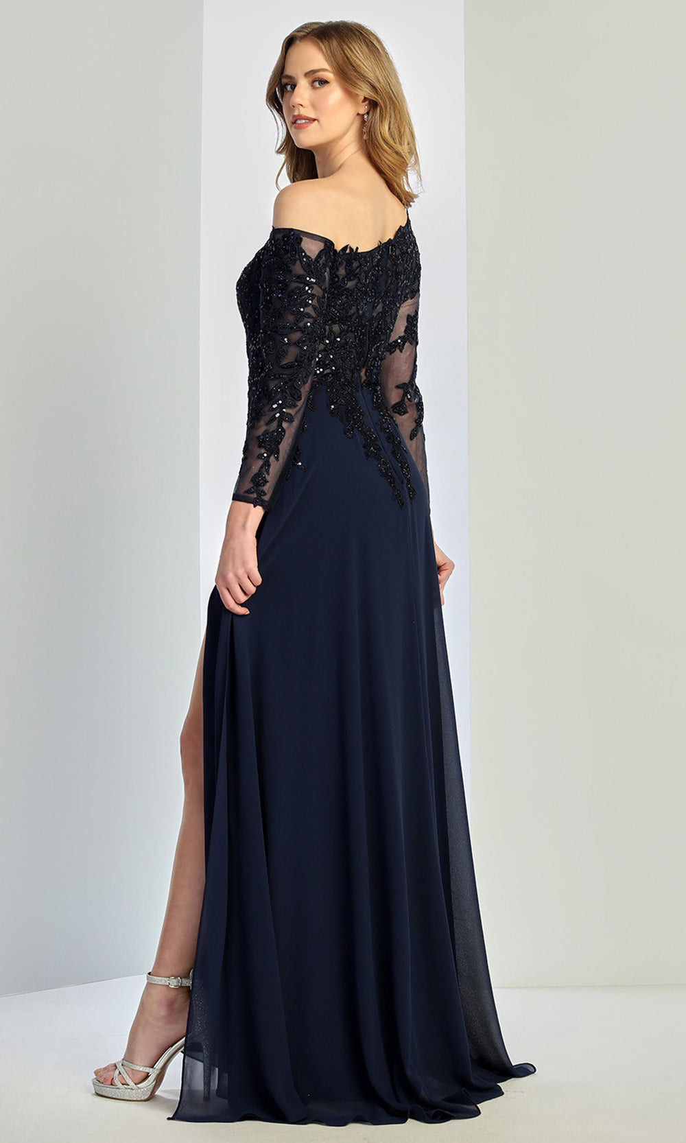 Adora Design 3245-03 - Asymmetric A-Line Gown