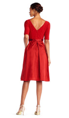 Adrianna Papell - AP1D101549SC Jersey and Taffeta A-line Dress