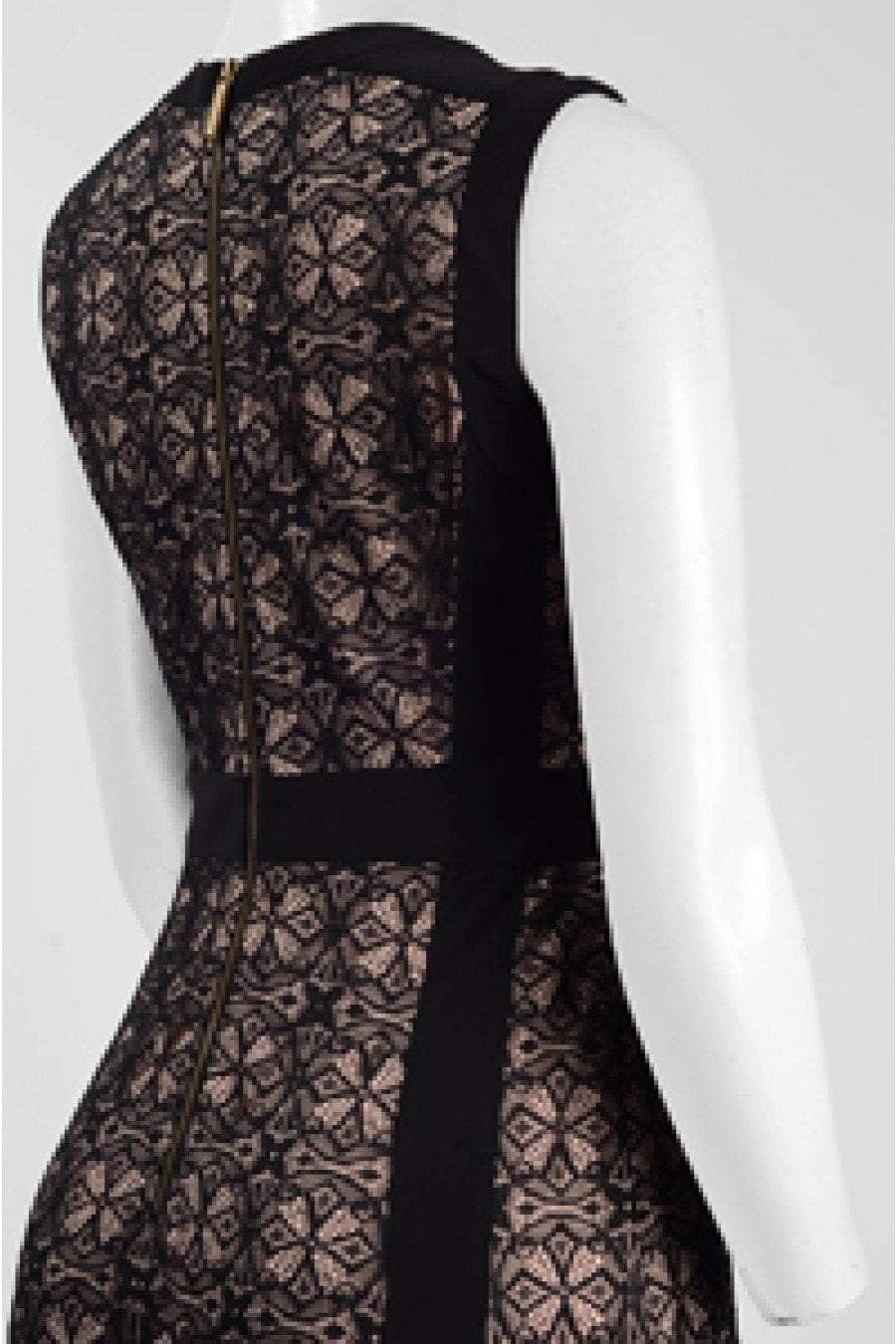 Adrianna Papell - Lace Jewel Neck A-line Dress AP1D100368SC
