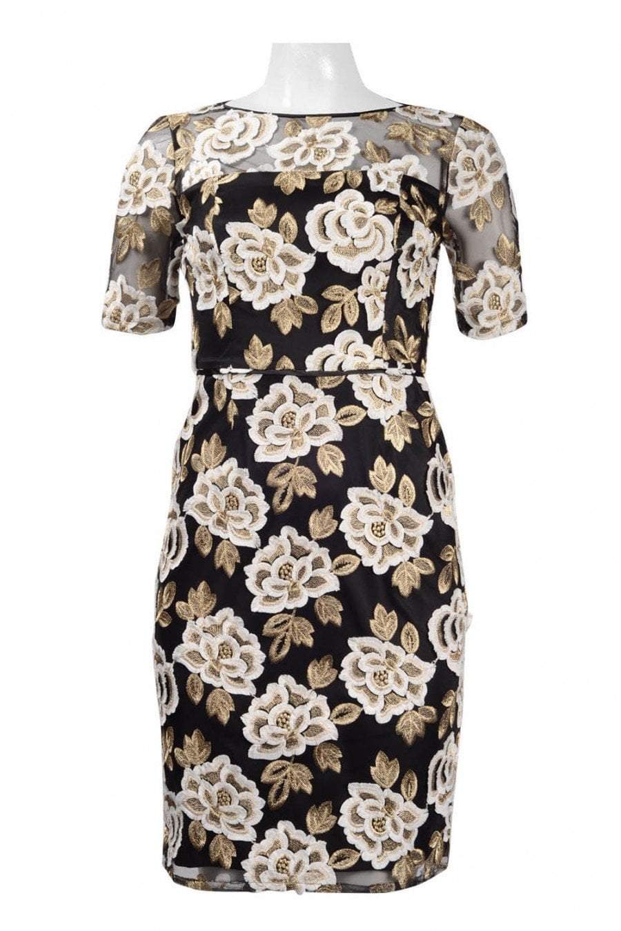 Adrianna Papell - Embroidered Fitted Dress AP1D101410SC