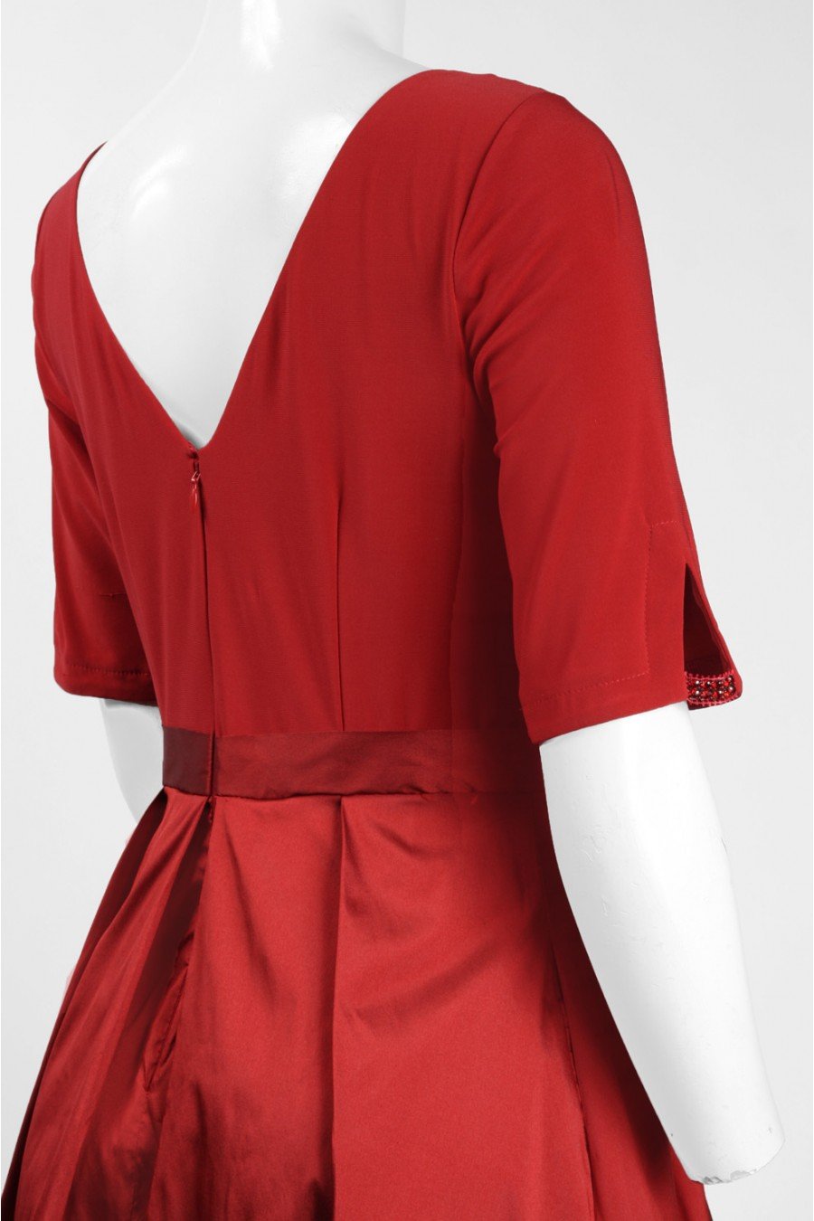 Adrianna Papell - AP1D101549SC Jersey and Taffeta A-line Dress